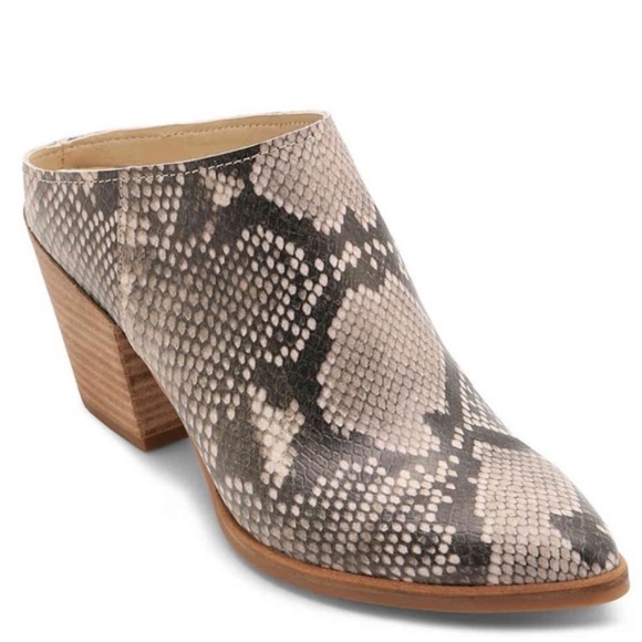 dolce vita snakeskin mules